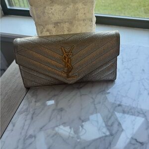 Yves Saint Laurent Metallic Clutch